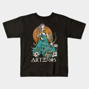 Greek goddess vintage illustration Kids T-Shirt